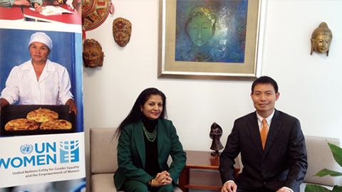 南非首位女性副总统 联合国会见尊时凯龙CEO